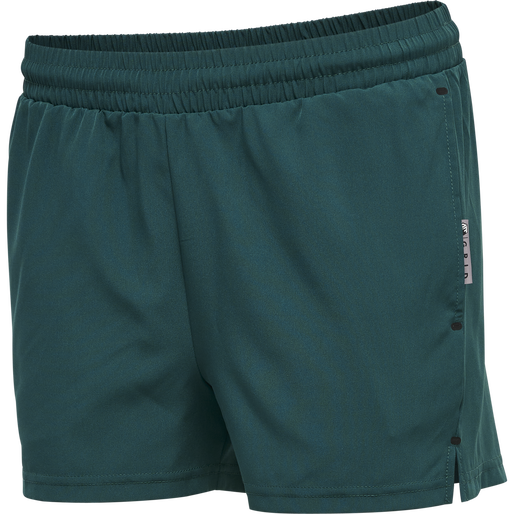 hmlMOVE GRID WOVEN SHORTS WOMAN, DEEP TEAL, packshot