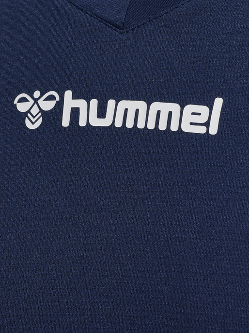 hmlBL ESSENTIAL TEE L/S, MARINE, packshot