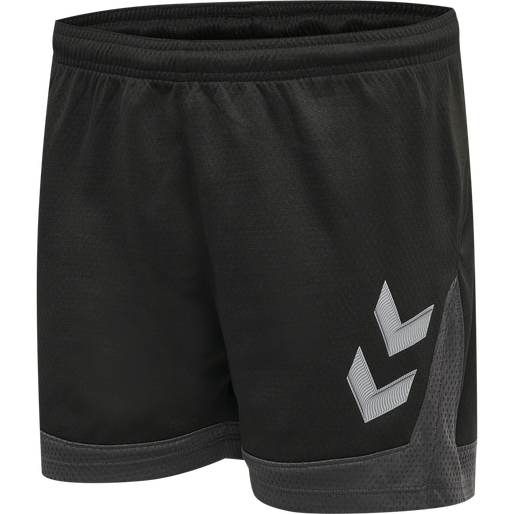 hmlLEAD WOMENS POLY SHORTS, BLACK, packshot