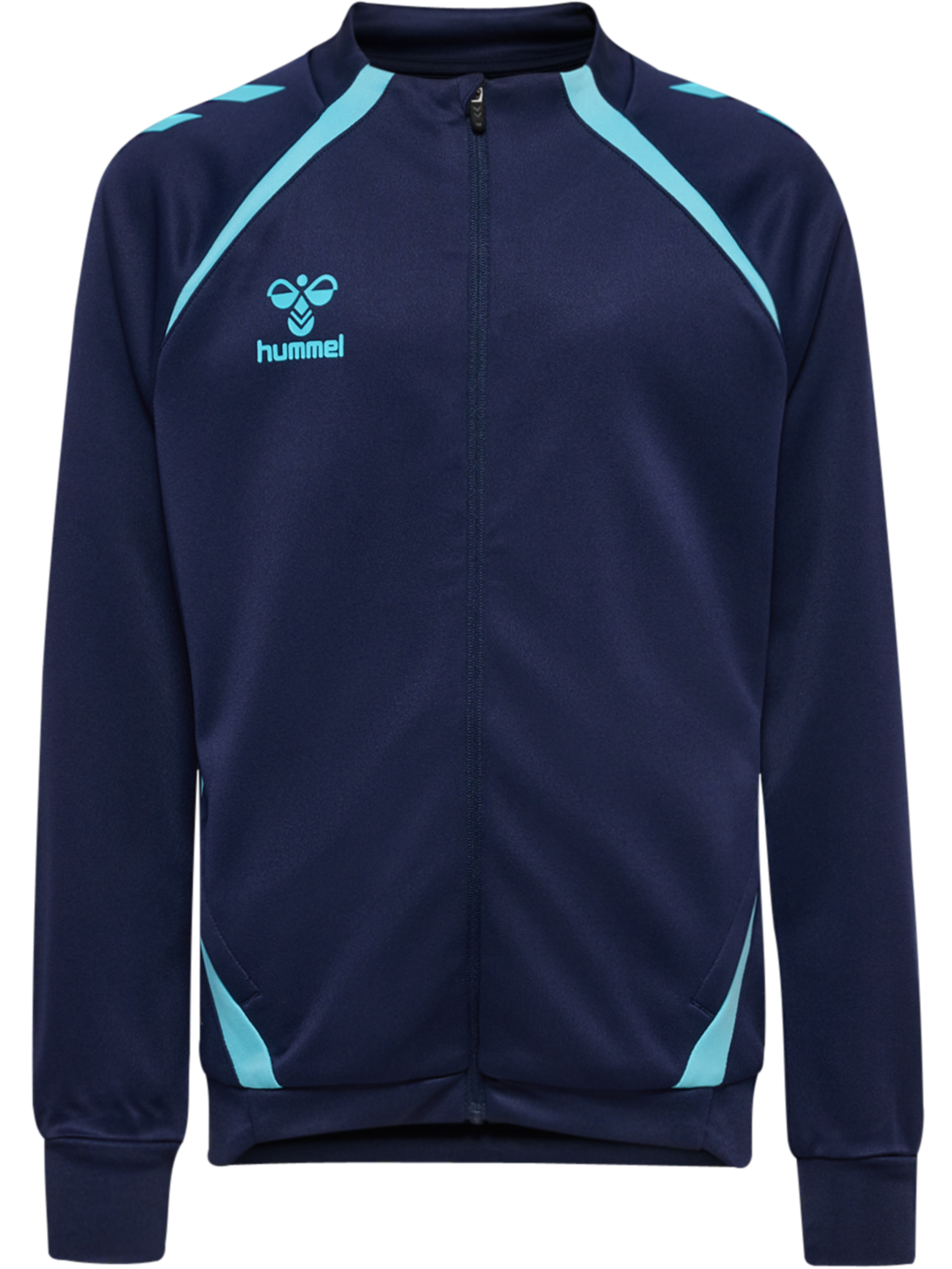 hmlLEAD 2.0 TRACK ZIP JACKET KIDS, MARINE/BLUE FISH, packshot
