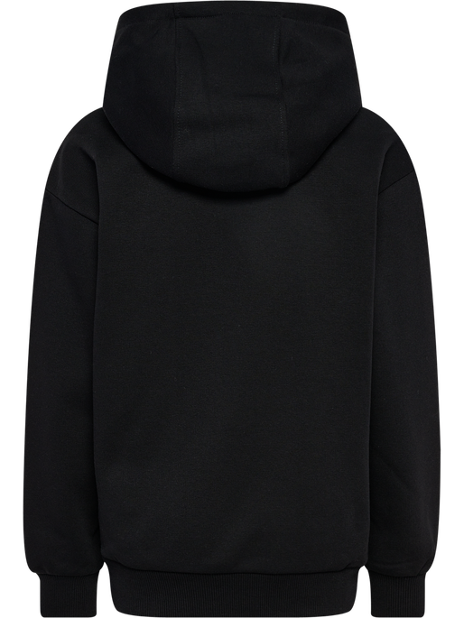 hmlJR LOOSE HOODIE BEE, BLACK, packshot