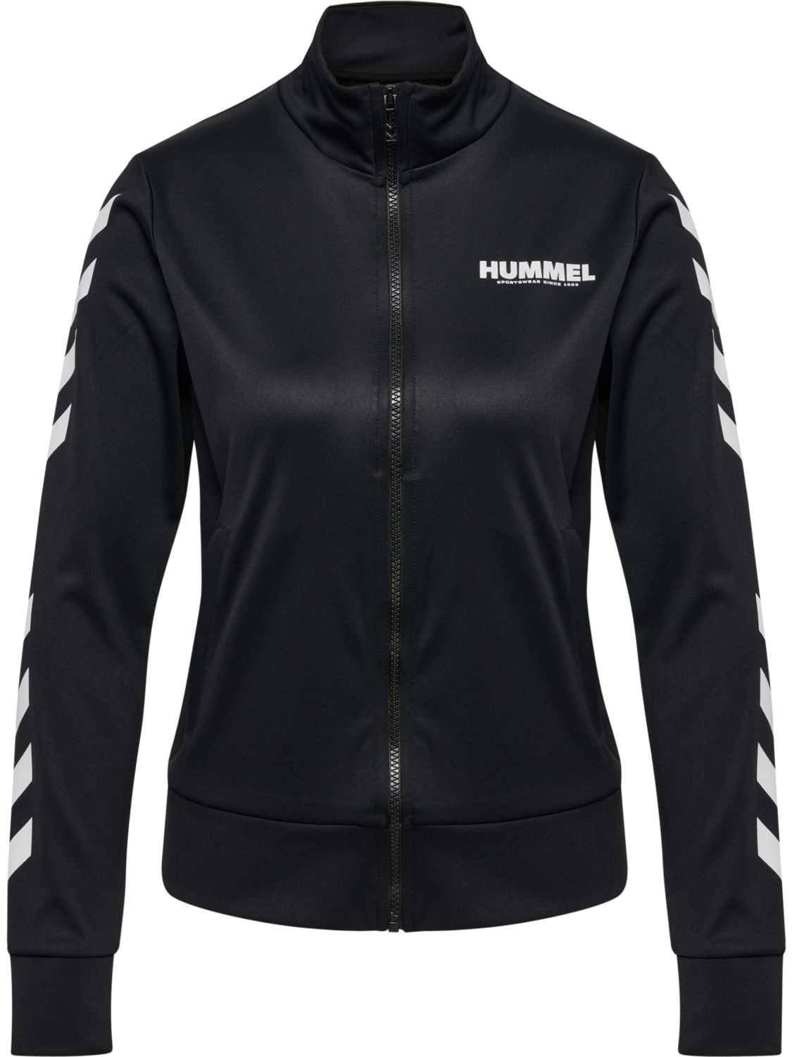 hmlLEGACY EVY POLY ZIP JACKET, BLACK, packshot