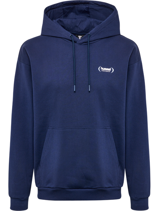 hmlFELIX LOOSE HOODIE, DRESS BLUES, packshot