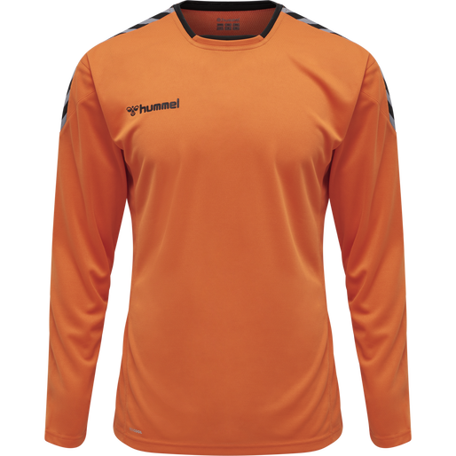 hmlAUTHENTIC POLY JERSEY L/S, TANGERINE, packshot