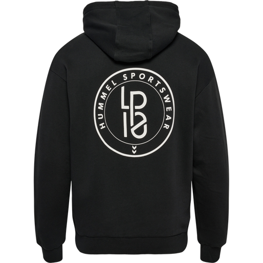hmlLP10 BOXY SWEAT HOODIE, BLACK, packshot