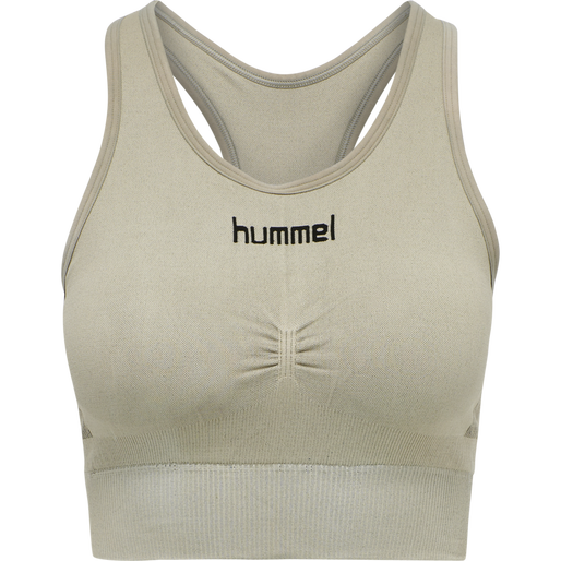 HUMMEL FIRST SEAMLESS BRA WOMAN, LONDON FOG HUMMEL FIRST SEAMLESS BRA WOMAN, LONDON FOG, packshot