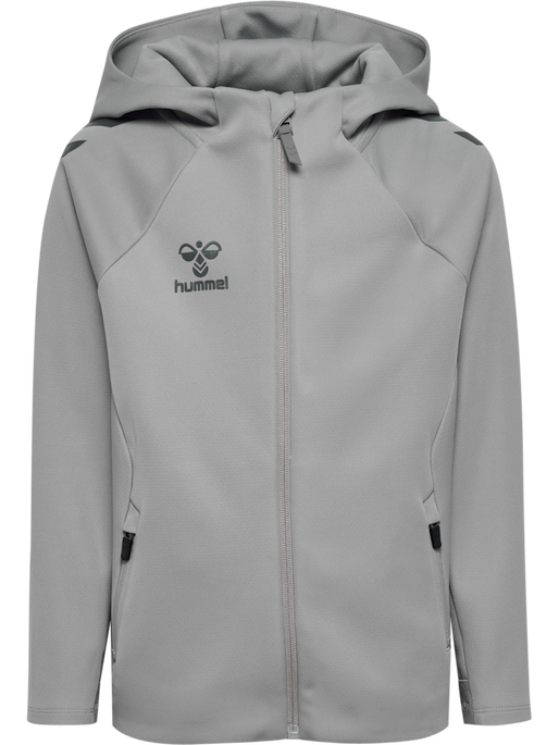hmlCIMA 2.0 ZIP HOODIE KIDS, ALLOY, packshot