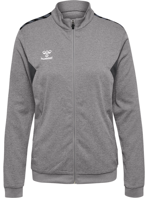 hmlAUTHENTIC PL ZIP JACKET WOMAN, GREY MELANGE, packshot