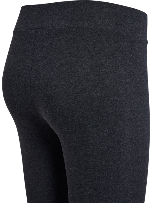 hmlPULSE LOGO MW TIGHTS, BLACK BEAUTY MELANGE, packshot