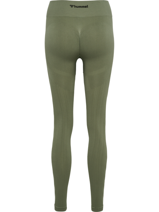 hmlMT DEFINE SEAML SCRUNCH TIGHTS, DEEP LICHEN GREEN, packshot