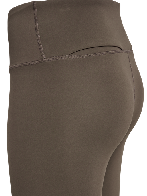 hmlCOURT MID WAIST POCKET TIGHTS W, TURKISH COFFEE, packshot
