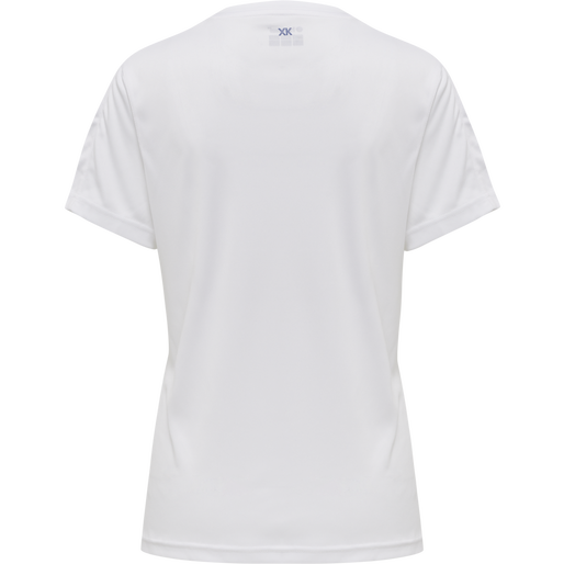 hmlCORE XK POLY JERSEY S/S WOMAN, WHITE/TRUE BLUE, packshot
