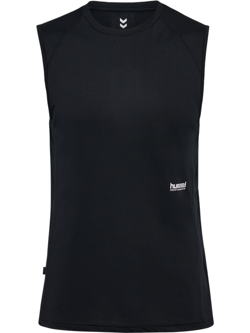 hmlPULSE WORKOUT TANK TOP, BLACK, packshot