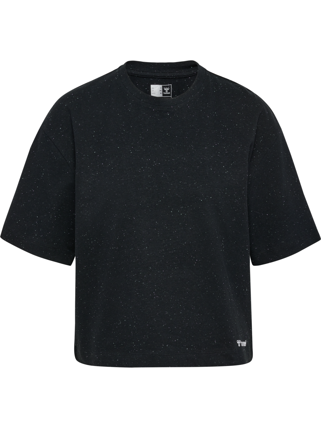 hmlMT ULTRA BOXY SHORT T-SHIRT, BLACK/MULTI COLOUR MELANGE, packshot