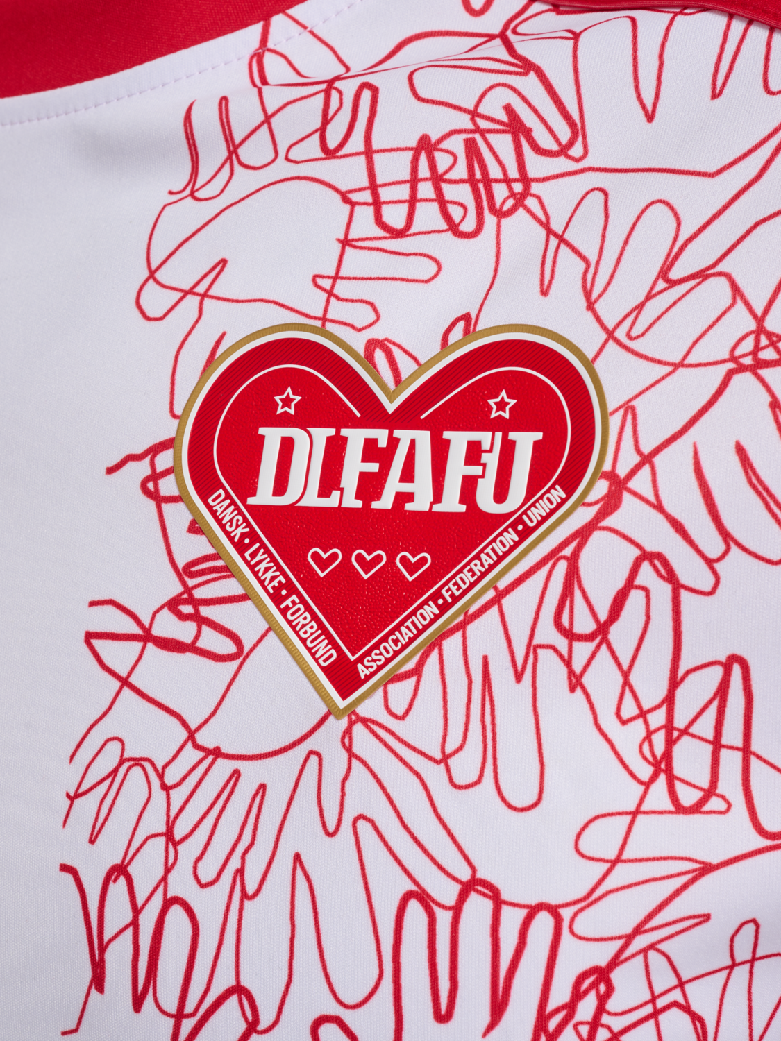 LYKKELIGA 23/24 DK JERSEY S/S, WHITE, packshot