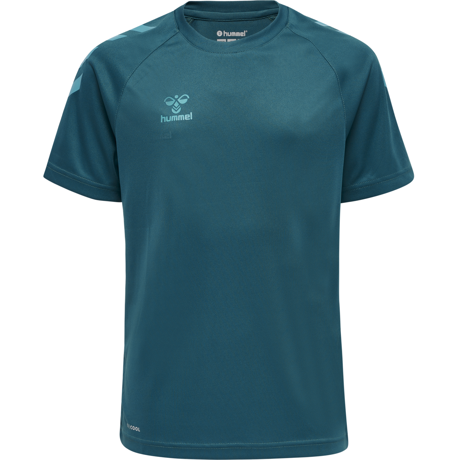 hmlCORE XK CORE POLY TEE S/S KIDS, BLUE CORAL, packshot