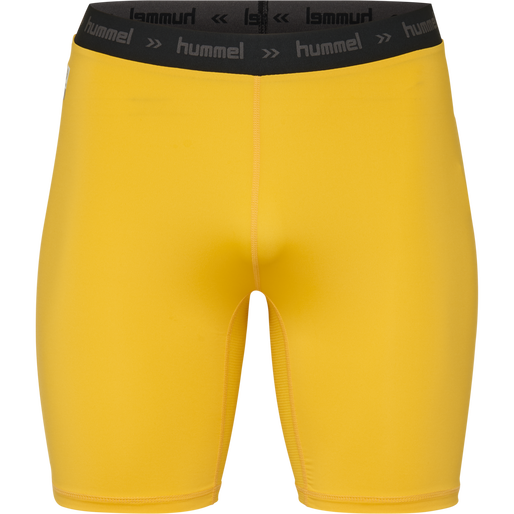 HML FIRST PERFORMANCE TIGHT SHORTS, SPORTS YELLOW, packshot