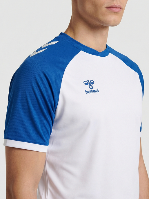 hmlMATCH LEAGUE JERSEY S/S, WHITE/TRUE BLUE, model