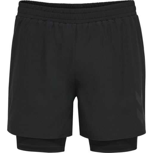 hmlMT FORCE 2 IN 1 SHORTS, BLACK, packshot