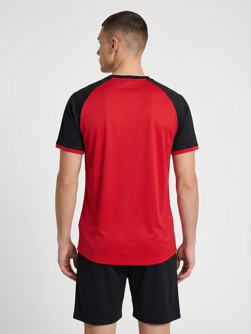 hmlMATCH LEAGUE JERSEY S/S, TRUE RED/BLACK, model