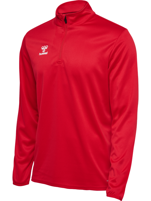 hmlESSENTIAL HALF-ZIP, TRUE RED, packshot