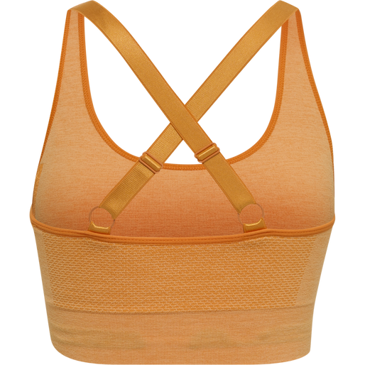 hmlCLEA SEAMLESS  SPORTS TOP, BLAZING ORANGE/CARROT CURL MELANGE, packshot