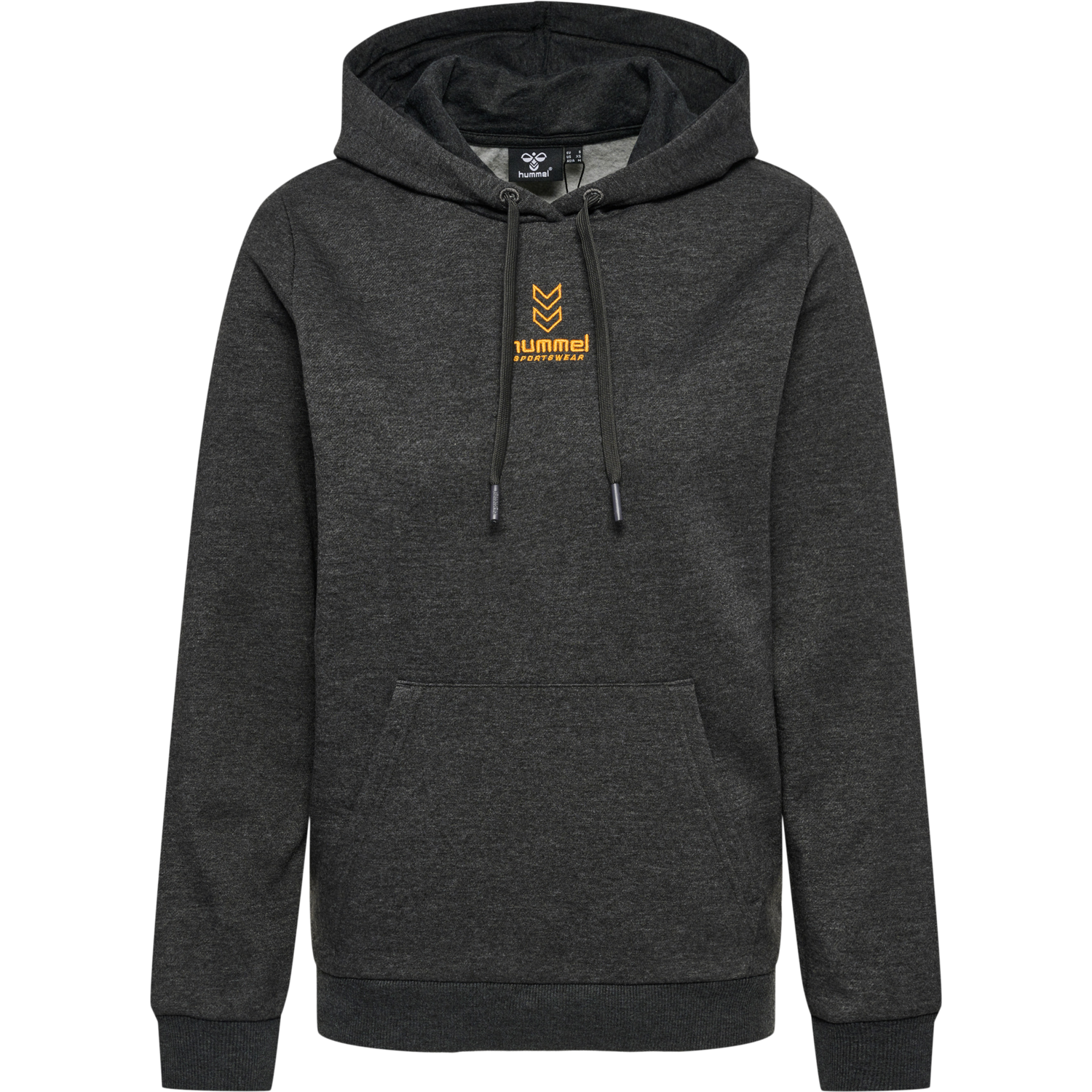 hmlOLIVIA HOODIE, BLACK MELANGE, packshot