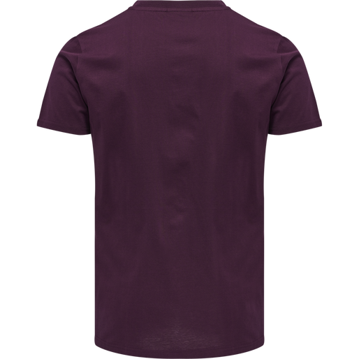 hmlMOVE GRID COTTON T-SHIRT S/S, GRAPE WINE, packshot