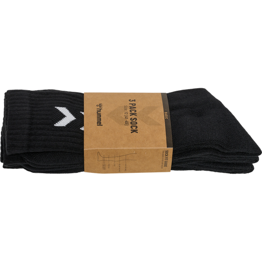 3-Pack Basic Sock, BLACK 3-Pack Basic Sock, BLACK, packshot