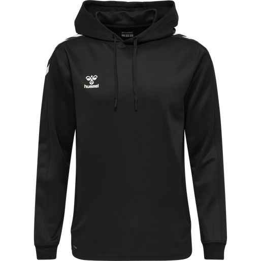 hmlCORE XK POLY SWEAT HOODIE, BLACK, packshot