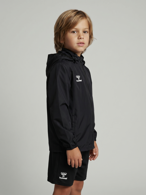 hmlESSENTIAL AW JACKET KIDS, BLACK, model