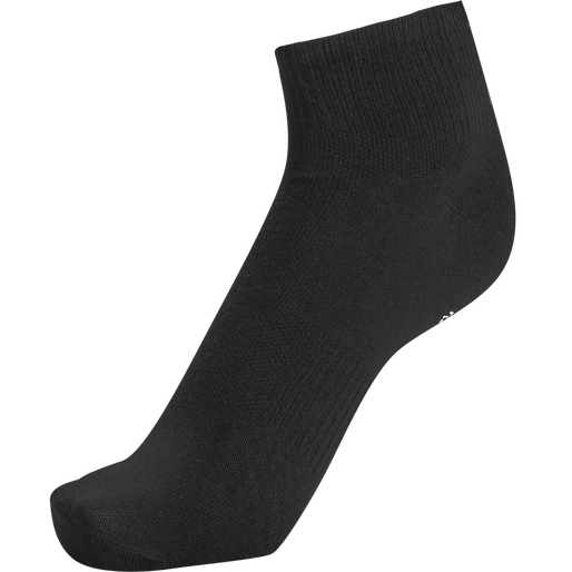 hmlCHEVRON 6-PACK  MID CUT SOCKS, BLACK/BLACK, packshot