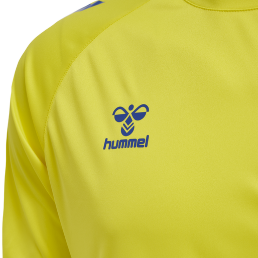 hmlCORE XK CORE POLY T-SHIRT S/S, BLAZING YELLOW/TRUE BLUE, packshot
