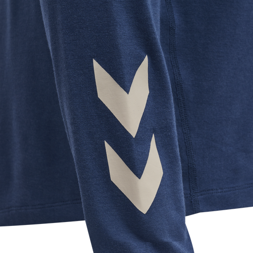 hmlMT LAZE T-SHIRT L/S, INSIGNIA BLUE, packshot