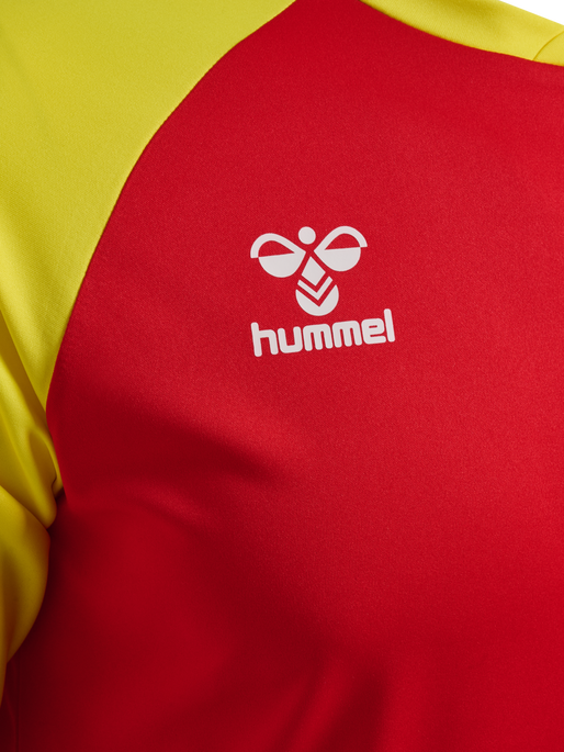 hmlMATCH LEAGUE JERSEY S/S, TRUE RED/BLAZING YELLOW, packshot