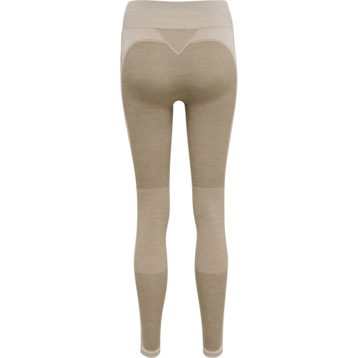 hmlCLEA SEAMLESS MID WAIST TIGHTS, CHATEAU GRAY/DRIFTWOOD MELANGE, packshot