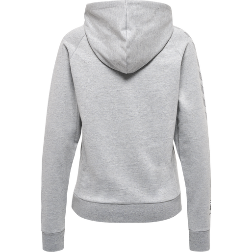 hmlMOVE GRID COTTON HOODIE WOMAN, GREY MELANGE, packshot