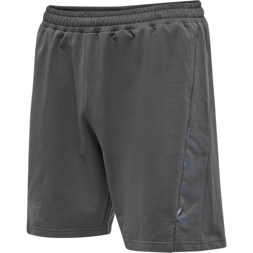 hmlOFFGRID COTTON SHORTS, FORGED IRON/JET BLACK hmlOFFGRID COTTON SHORTS, FORGED IRON/JET BLACK, packshot