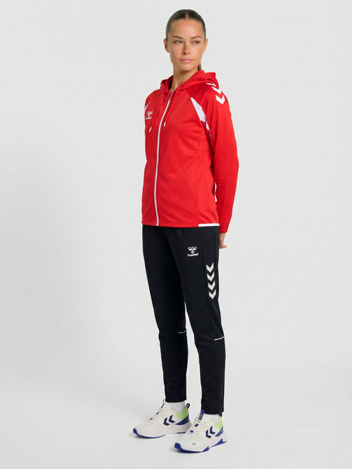 hmlCORE 2.0 WOVEN PANTS WOMAN, BLACK/WHITE, model