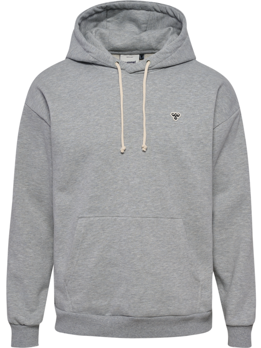 hmlLOOSE HOODIE BEE, GREY MELANGE, packshot