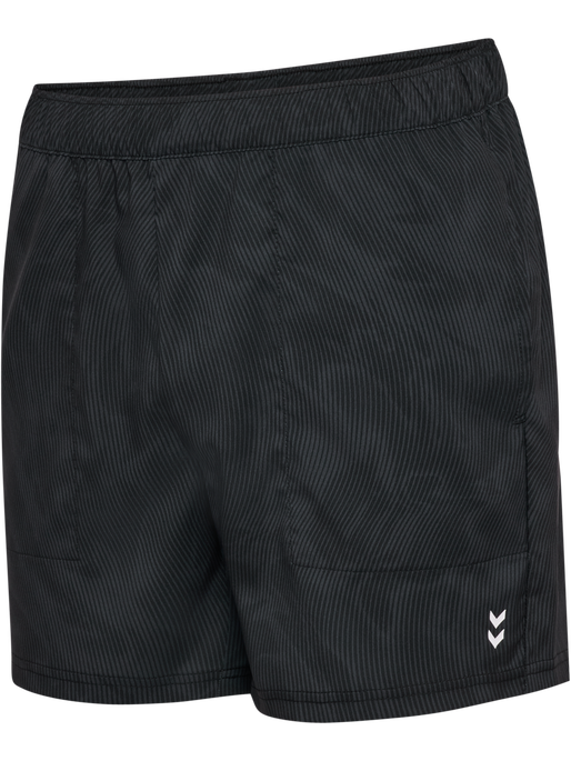 hmlPULSE AOP WORKOUT SHORTS, BLACK/EBONY, packshot
