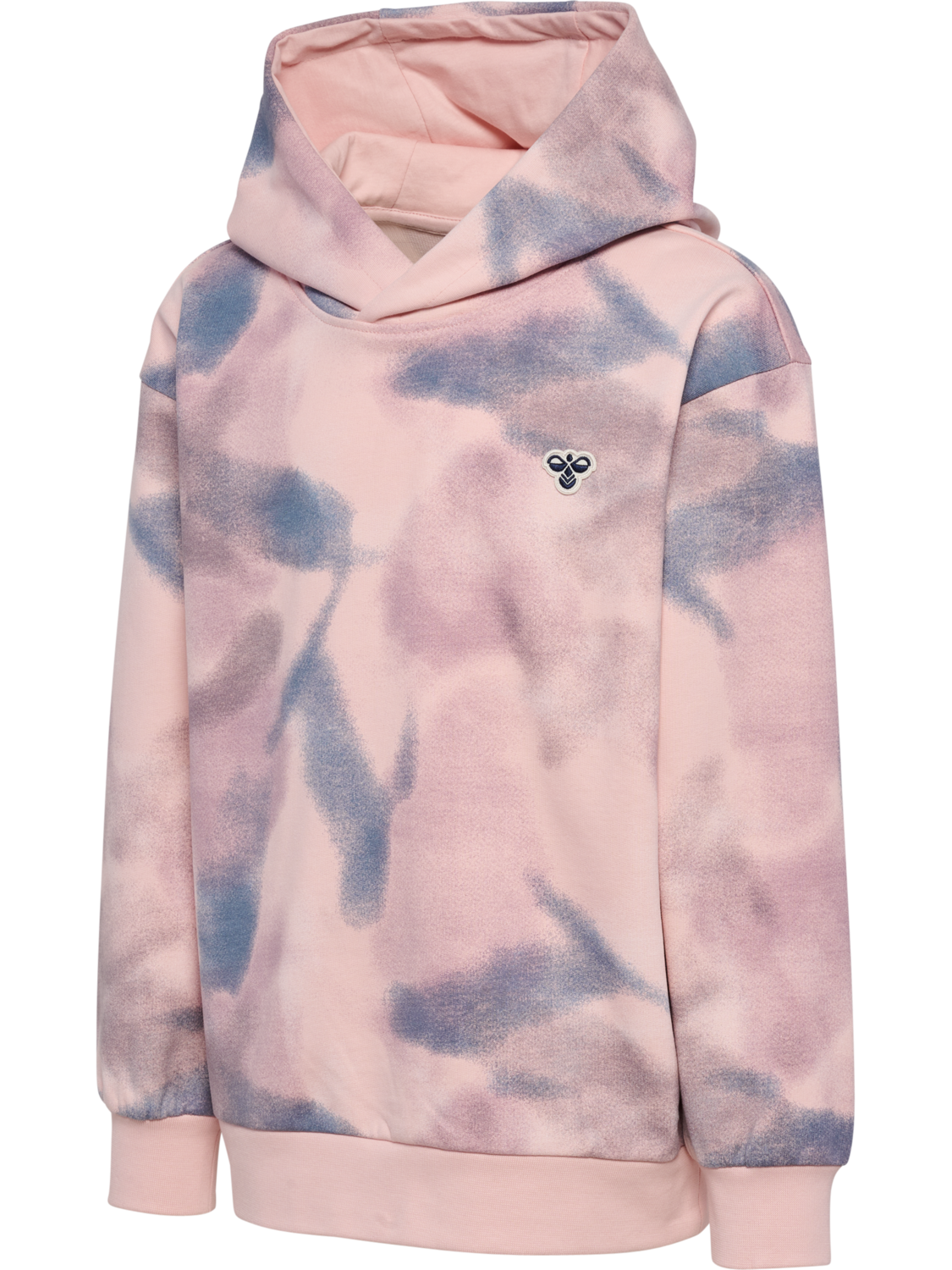 hmlJR LOOSE AOP HOODIE BEE, PALE LILAC, packshot
