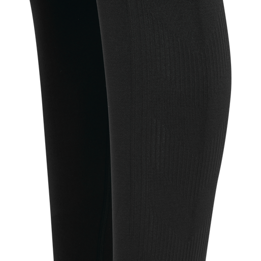 hmlTIF SEAMLESS HIGH WAIST TIGHTS, BLACK, packshot