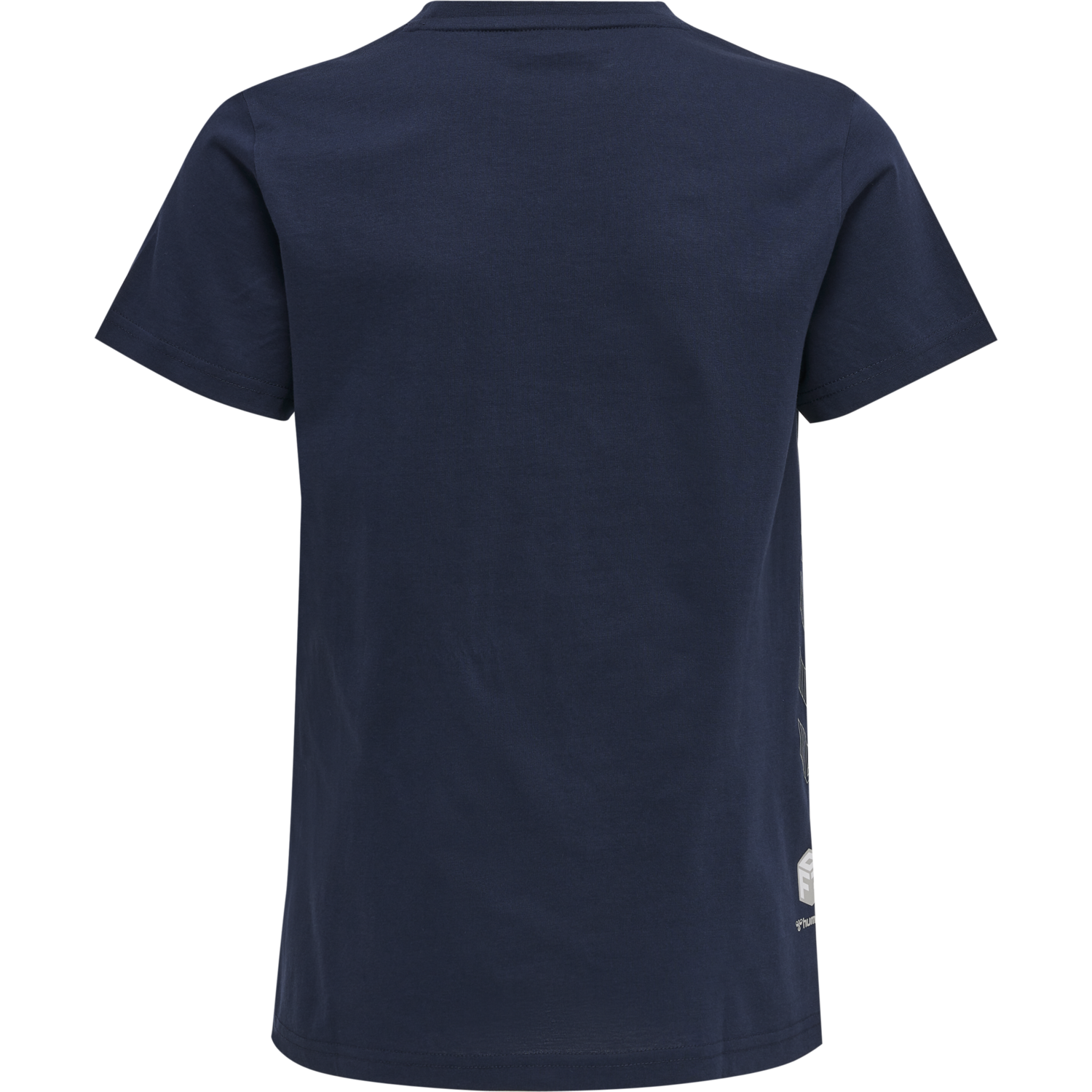 hmlMOVE GRID COTTON T-SHIRT S/S KID, MARINE, packshot