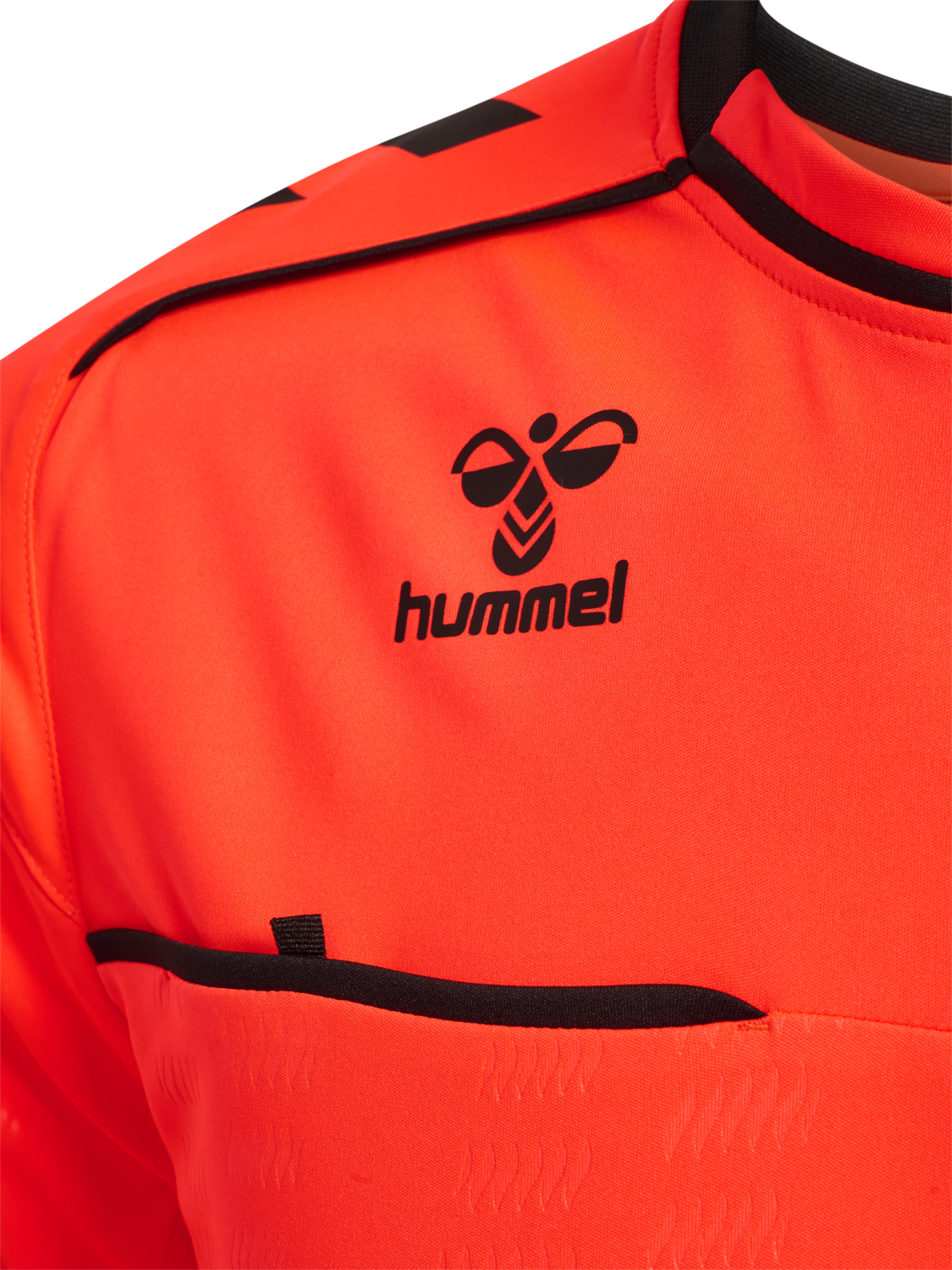 hmlREFEREE JERSEY L/S, NEON ORANGE, packshot