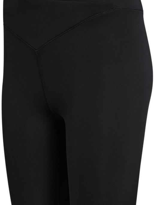 hmlYOGA WRAP HIGH WAIST W TIGHTS, BLACK, packshot