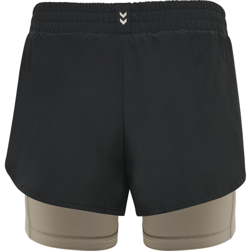 hmlMT TRACK 2 IN 1 SHORTS, BLACK, packshot