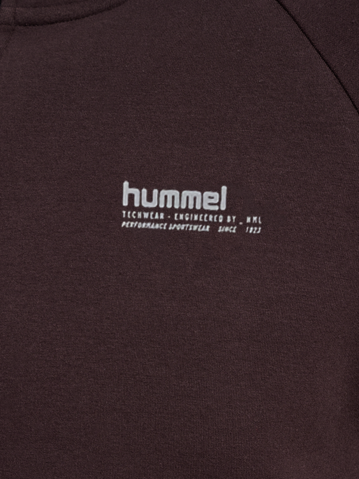 hmlTECH FLEECE REGULAR ZIP HOODIE, CHOCOLATE PLUM, packshot