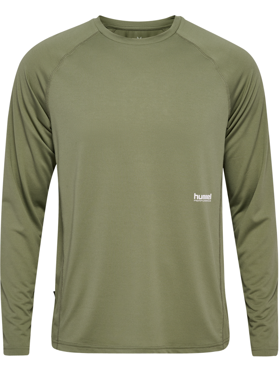 hmlPULSE WORKOUT T-SHIRT L/S, DEEP LICHEN GREEN, packshot