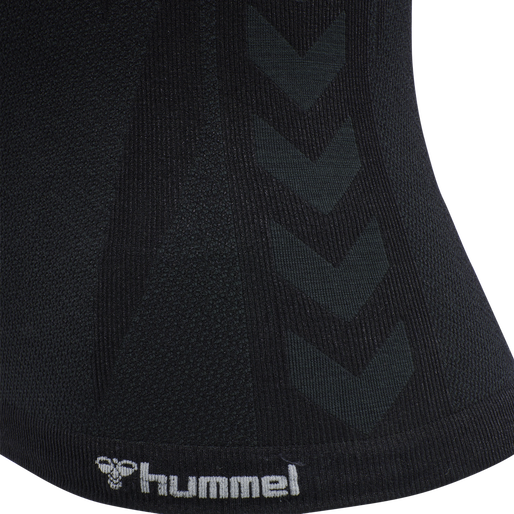 hmlCLEA SEAMLESS TOP, BLACK MELANGE, packshot